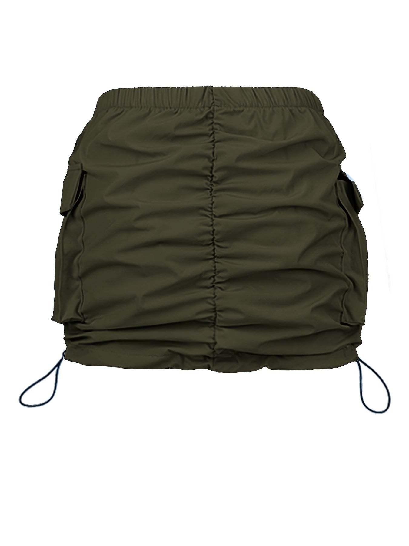 Damen Utility Minirock mit Kordelzug und Cargo-Taschen – Moderner Streetstyle