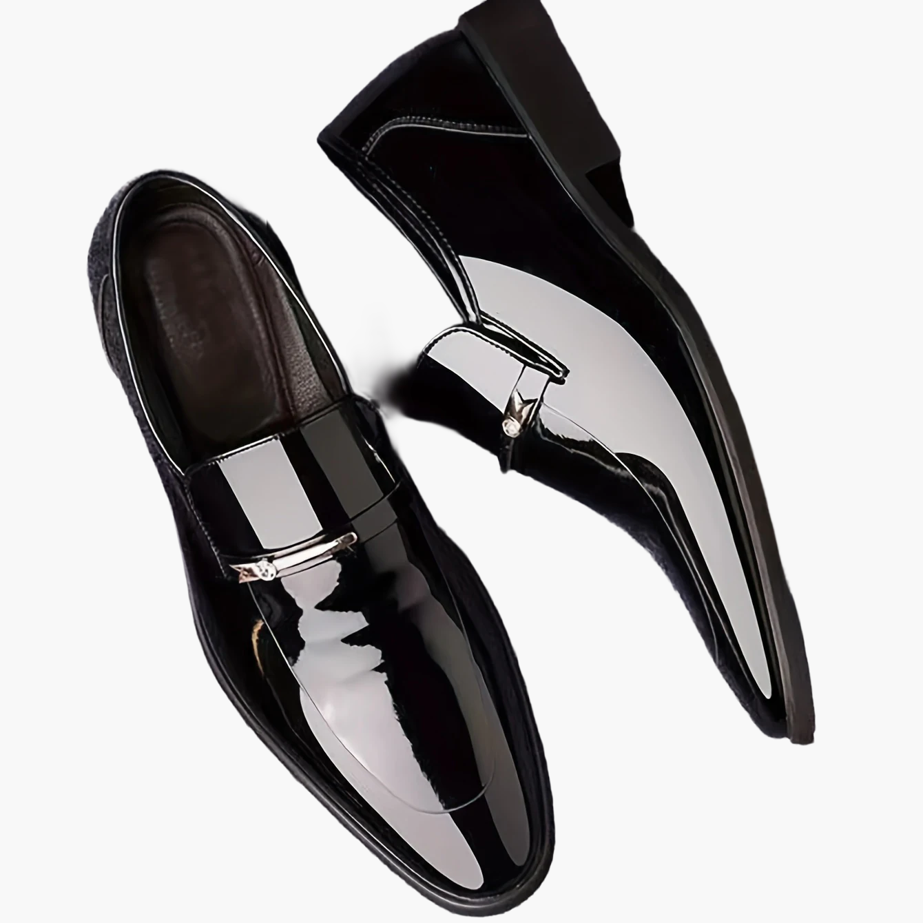 Herren Elegante Lackleder Business Slipper – Klassische Loafer für Büro und festliche Anlässe