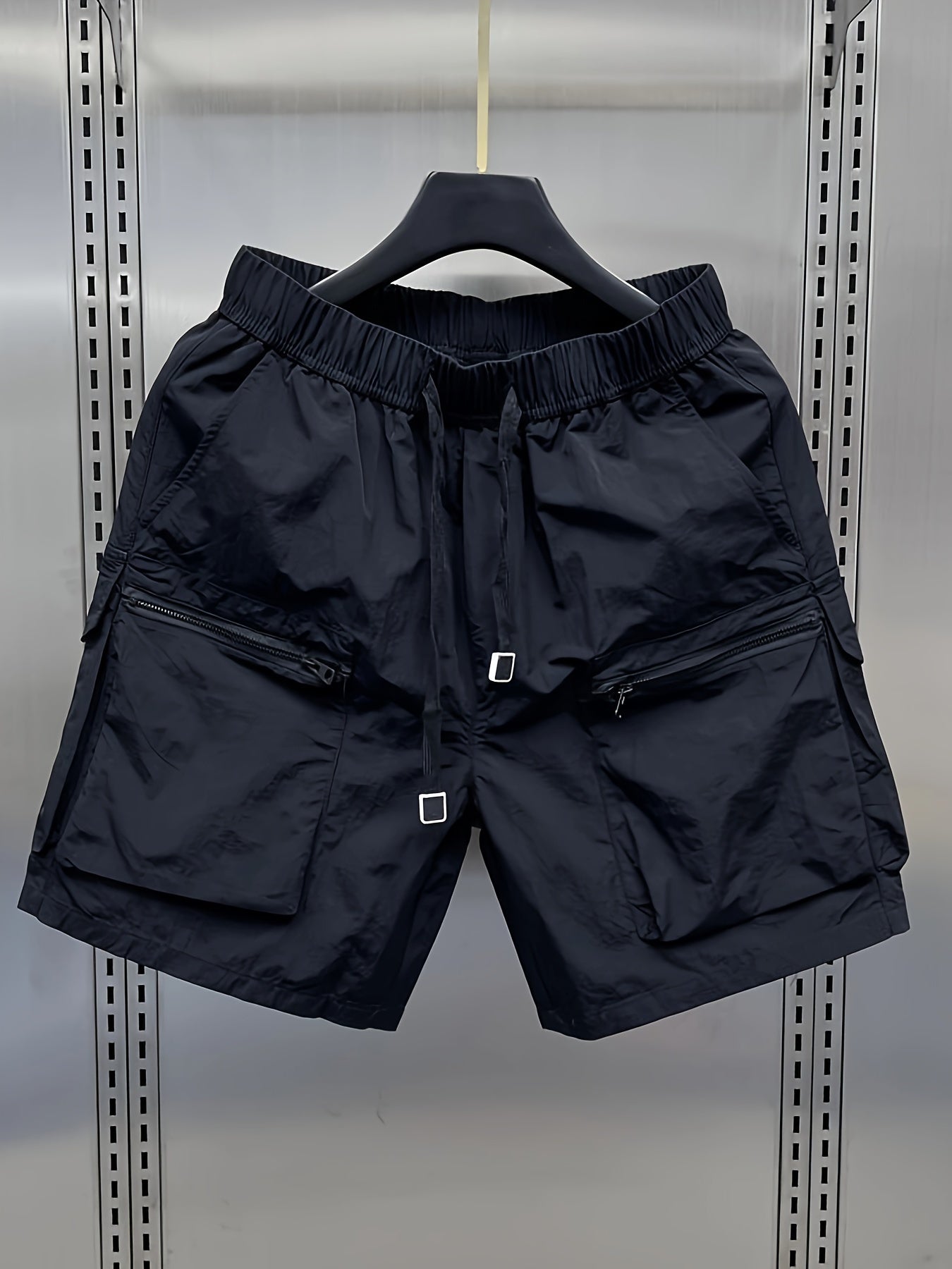 Herren Utility Cargo Shorts mit Reißverschlusstaschen – Funktionale Freizeitshorts für Outdoor & Urban Style