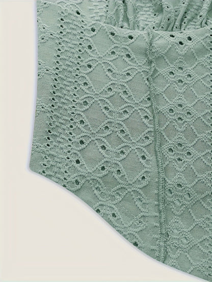 Damen Bustier Top im Corsagen-Stil mit Stickerei und Schleifendetail – Modisches Sommer-Oberteil für Alltag und Party