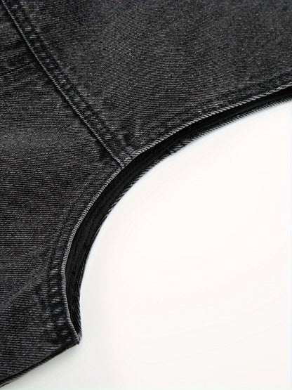 Herren Jeansweste im lässigen Streetwear-Stil ohne Ärmel – Ideal für Freizeit und Alltag