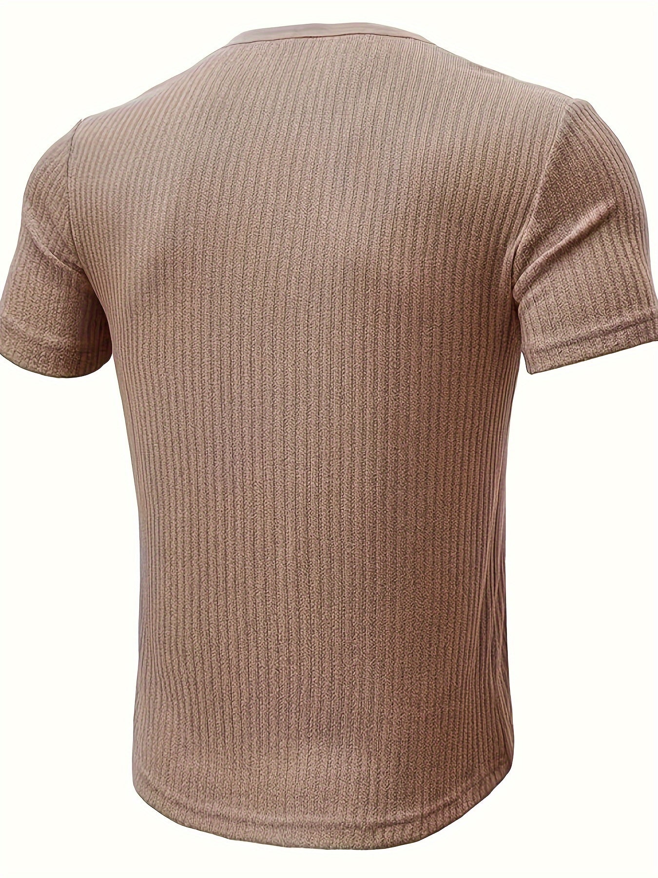 Herren Henley T-Shirt mit Knopfleiste – Lässiges Rippenmuster, Kurzarm, Alltag & Freizeit