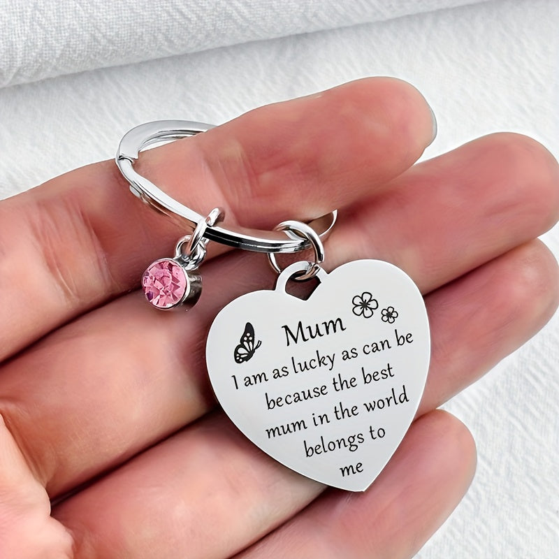 Damen Schlüsselanhänger Herz – Muttertagsgeschenk mit Gravur für die beste Mama – Emotionales Accessoire zum Muttertag