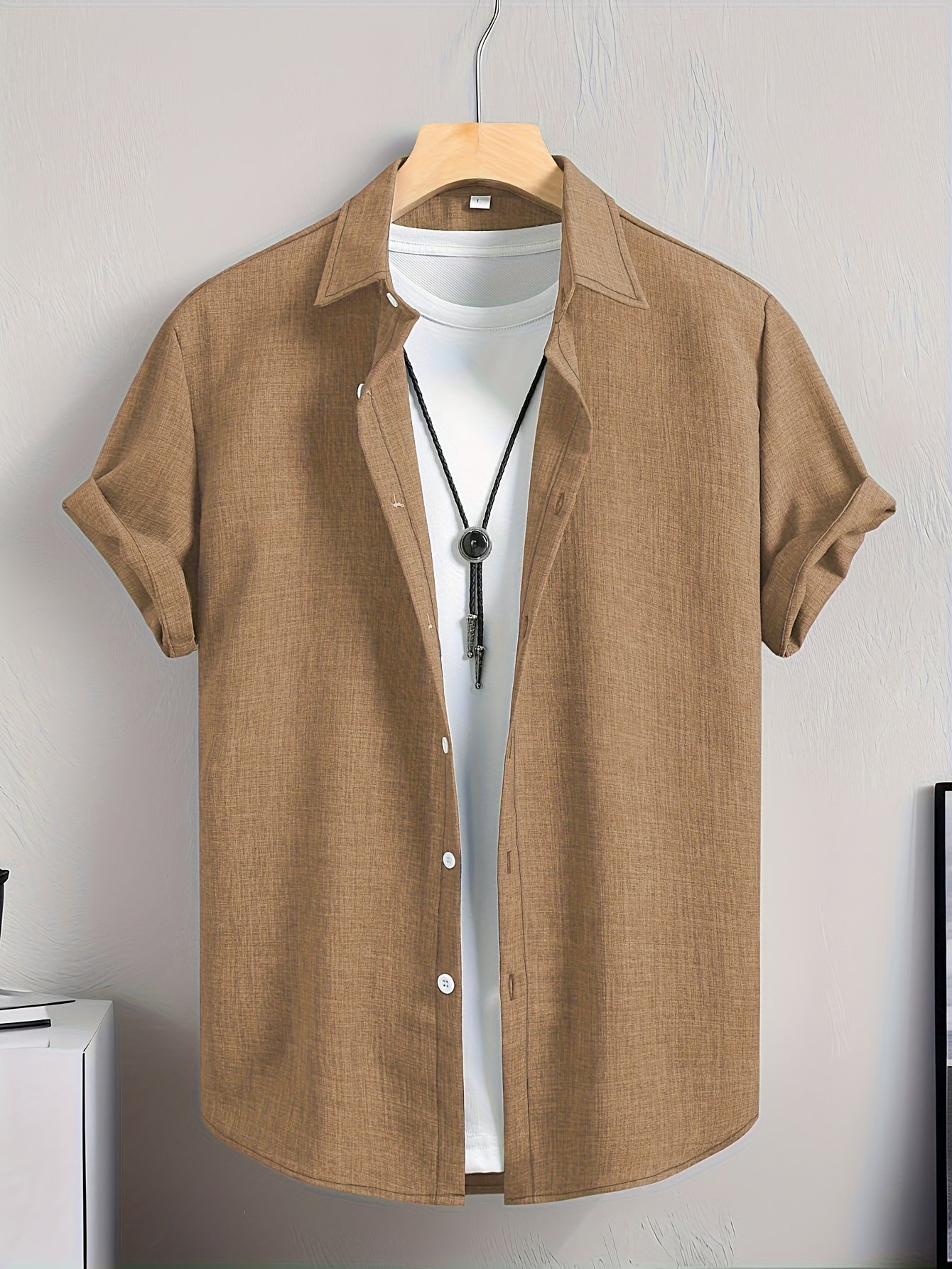 Herren Kurzarm Freizeithemd mit T-Shirt Layer-Look – Modernes Sommer Outfit für Alltag & Freizeit