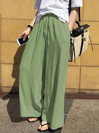 Damen Weite Freizeithose mit Kordelzug – Eleganter und Bequemer Casual-Look