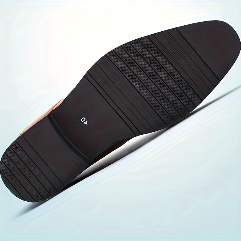Herren Business-Slipper Vintage mit Dreifach-Schnalle – Elegante Schuhe für Büro & festliche Anlässe