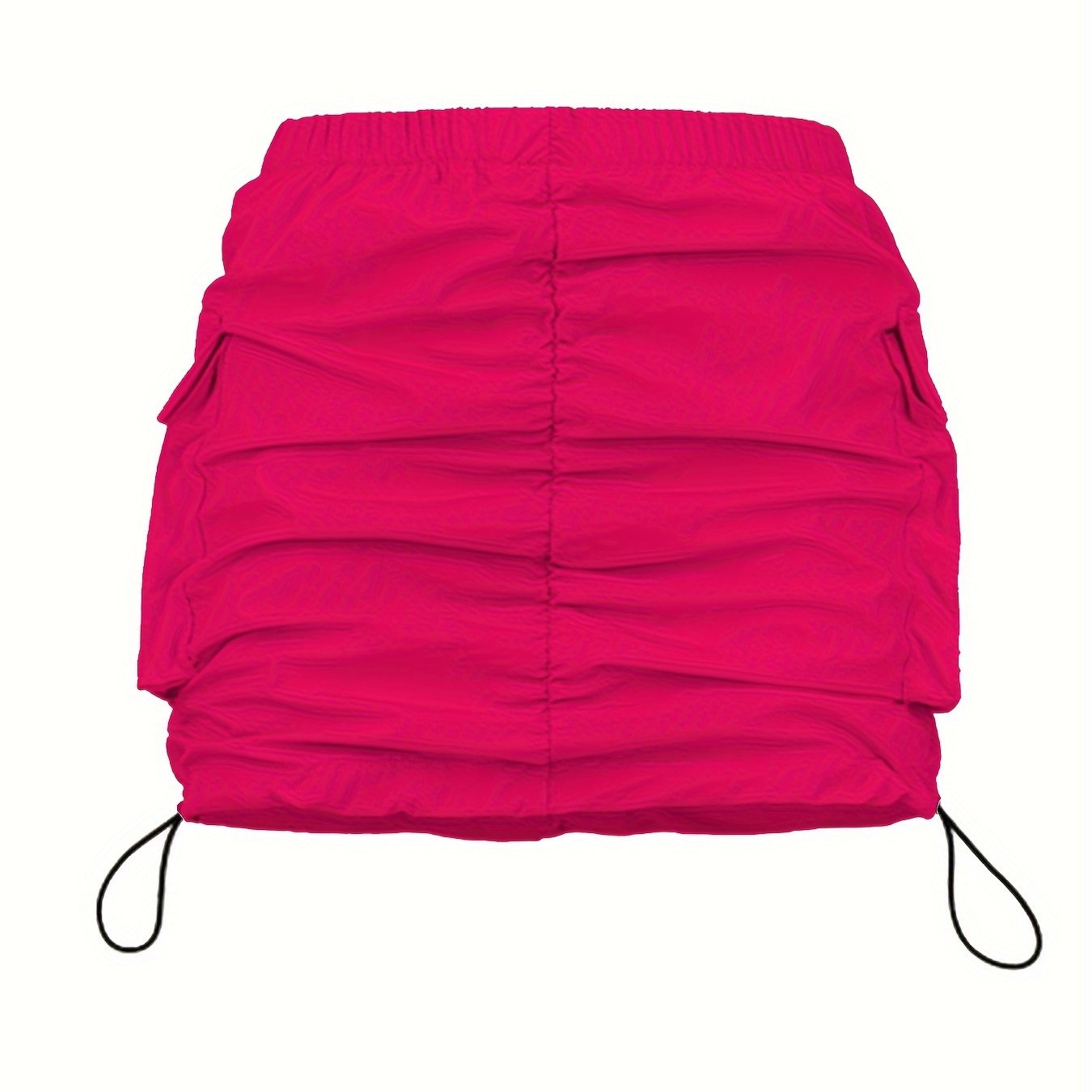 Damen Utility Minirock mit Kordelzug und Cargo-Taschen – Moderner Streetstyle