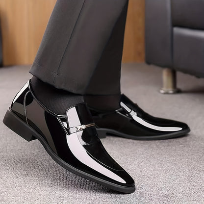 Herren Elegante Lackleder Business Slipper – Klassische Loafer für Büro und festliche Anlässe