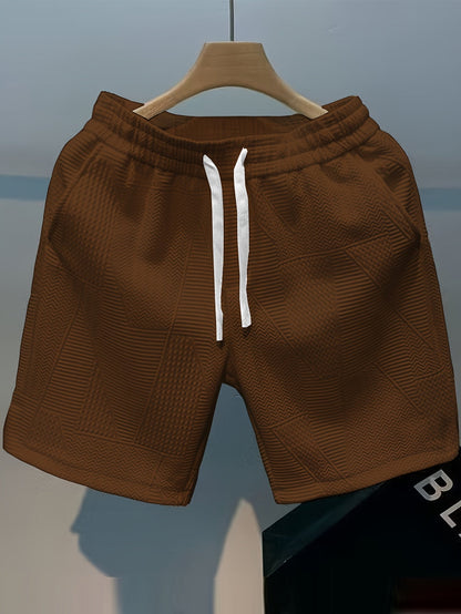 Herren Freizeits-Shorts mit geprägtem Muster für stilvolle Freizeit und Sport
