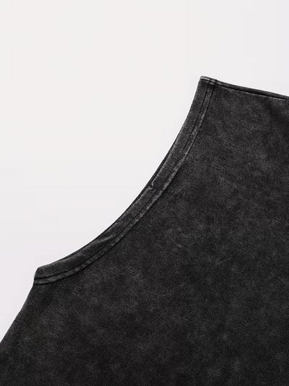 Herren Freizeit Set – Ärmelloses Shirt & Shorts im Vintage-Look, Sportlich & Lässig