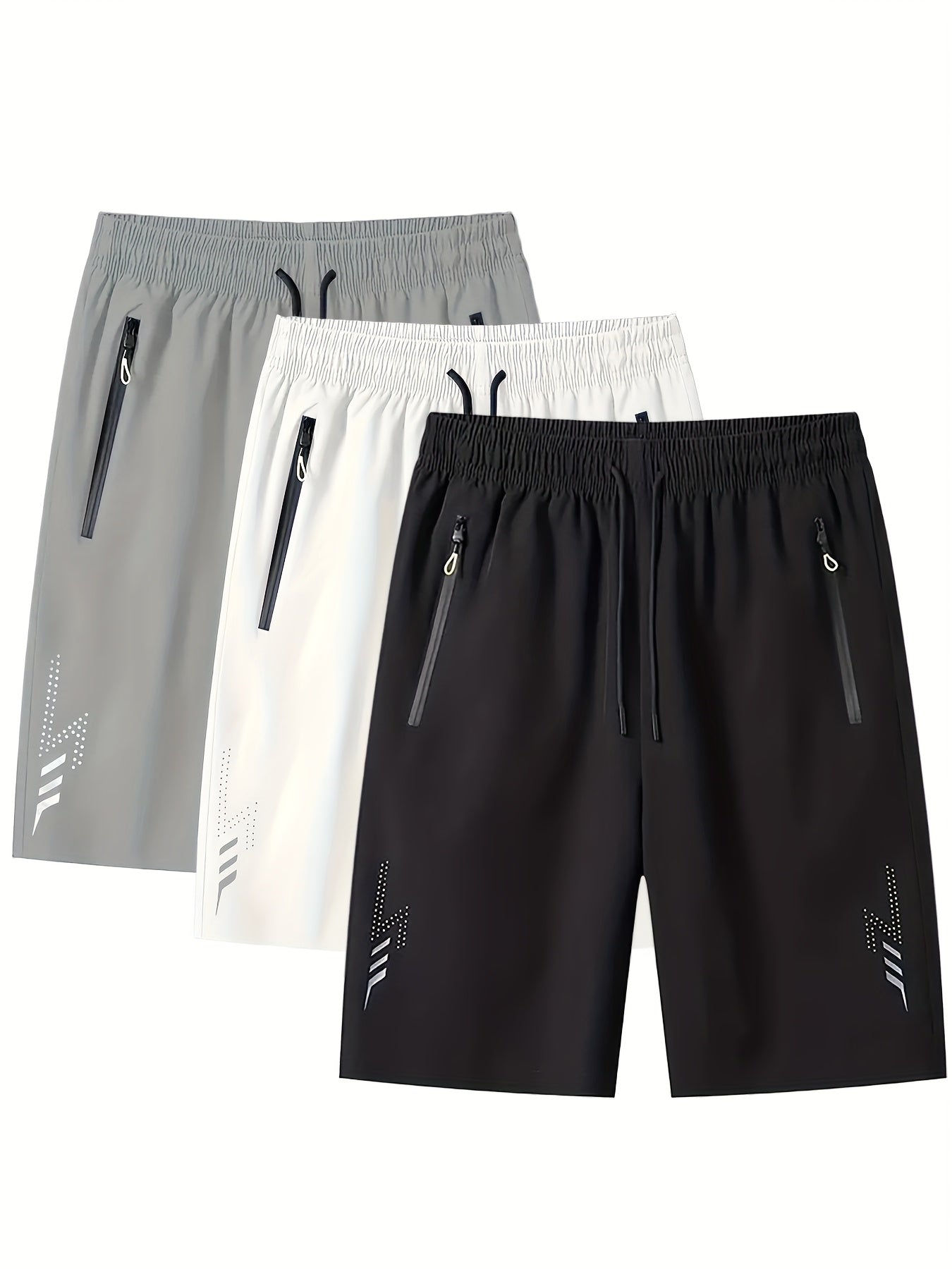 Herren Funktionsshorts Sport & Freizeit – Bequeme Trainingsshorts mit Reißverschlusstaschen