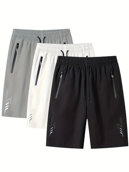 Herren Funktionsshorts Sport & Freizeit – Bequeme Trainingsshorts mit Reißverschlusstaschen