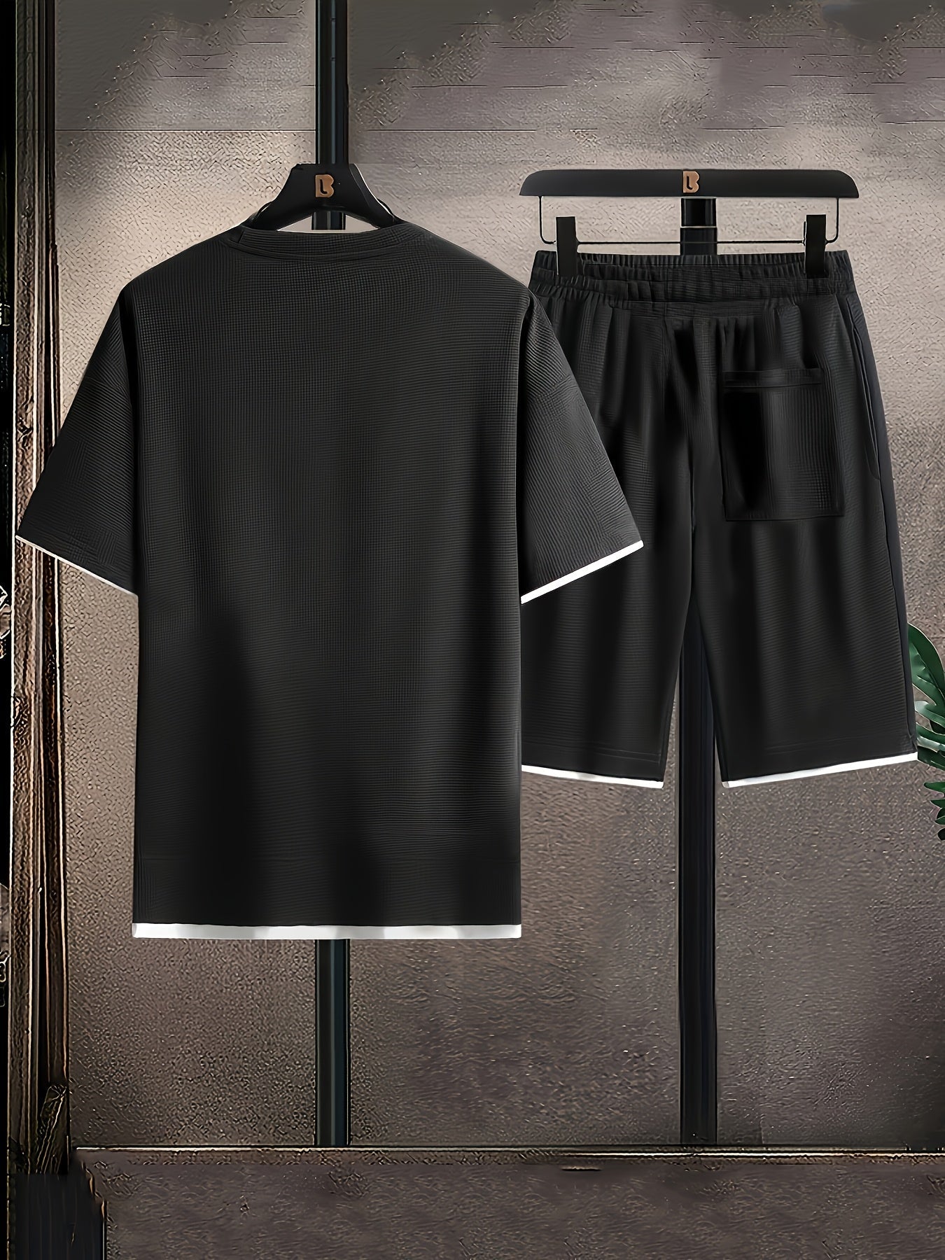 Herren Sommer Freizeitset – Sportlicher Kurzarm-Anzug mit Shorts für Alltag & Freizeit