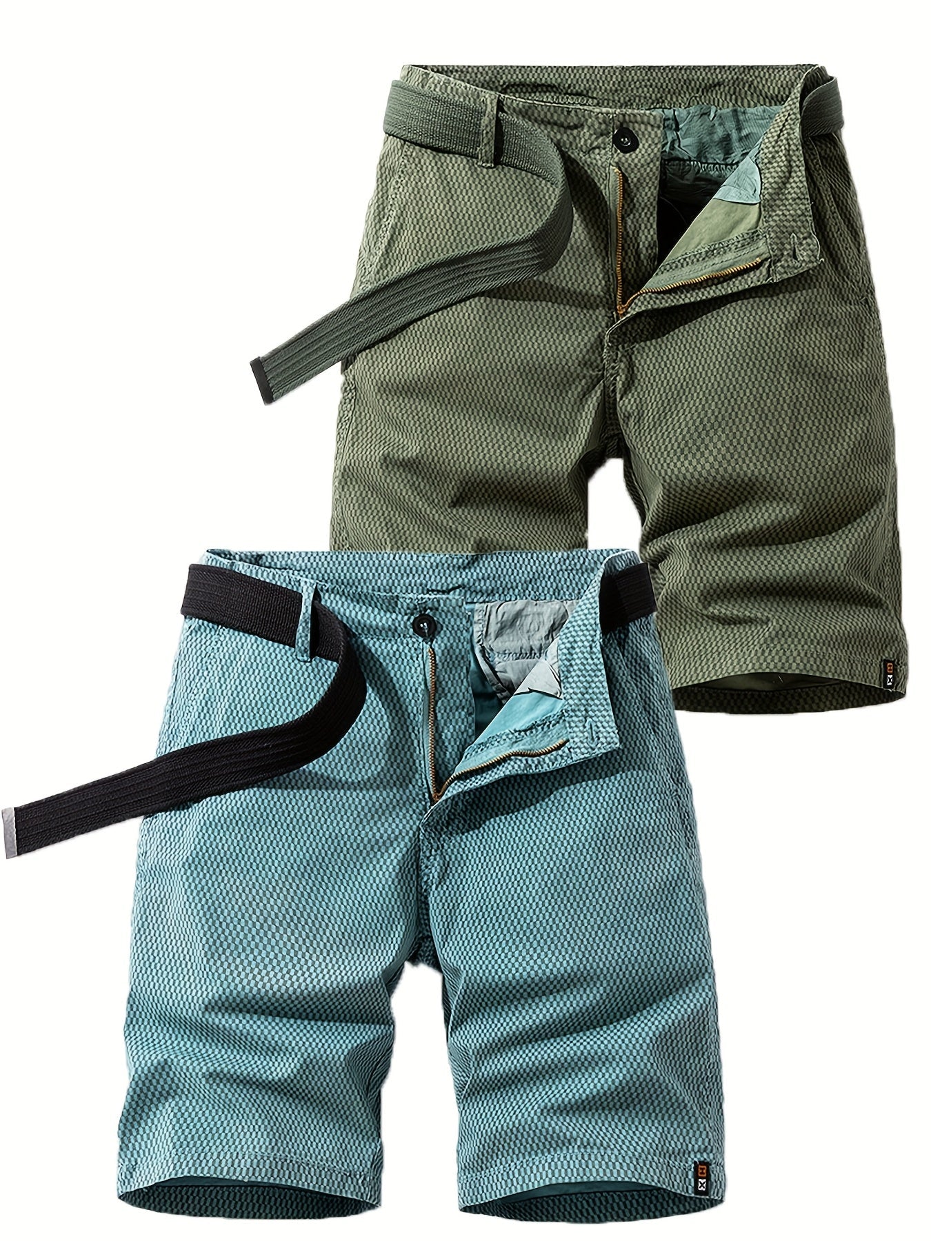 Herren Outdoor-Bermuda Shorts – Freizeit & Abenteuer, atmungsaktiv, mit Gürtel