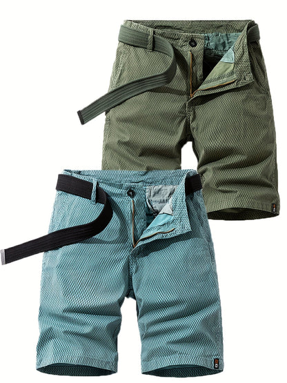 Herren Outdoor-Bermuda Shorts – Freizeit & Abenteuer, atmungsaktiv, mit Gürtel