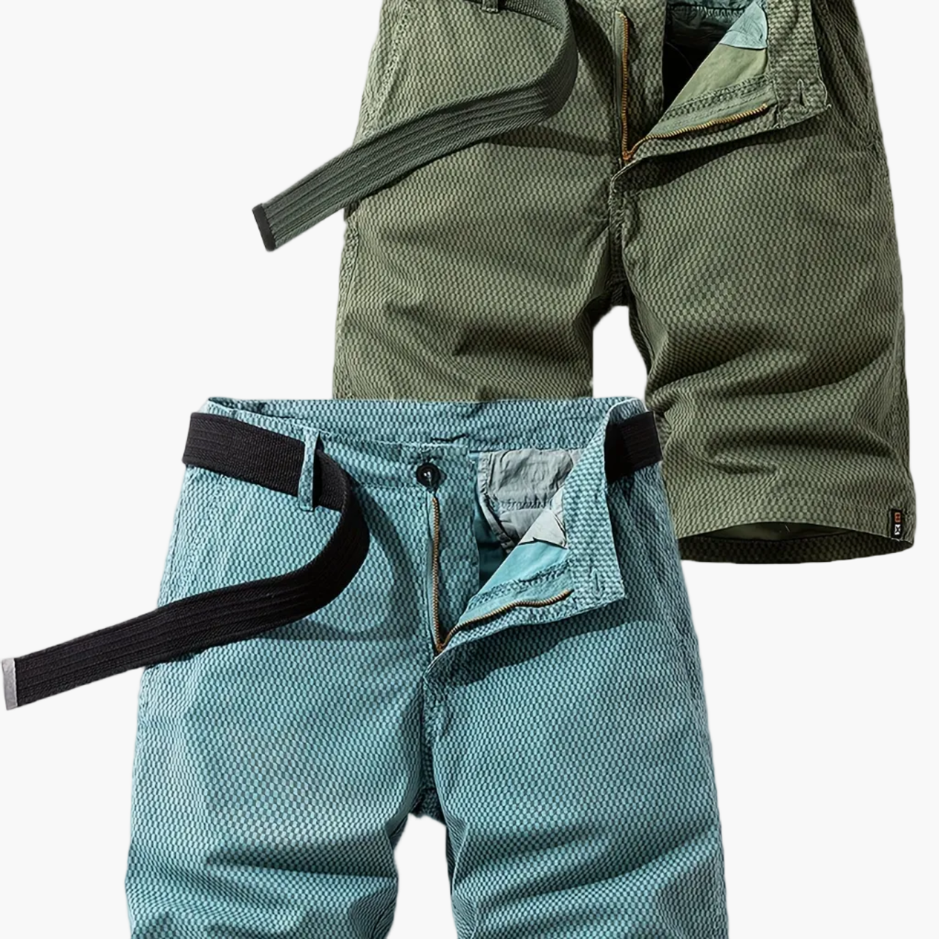 Herren Outdoor-Bermuda Shorts – Freizeit & Abenteuer, atmungsaktiv, mit Gürtel