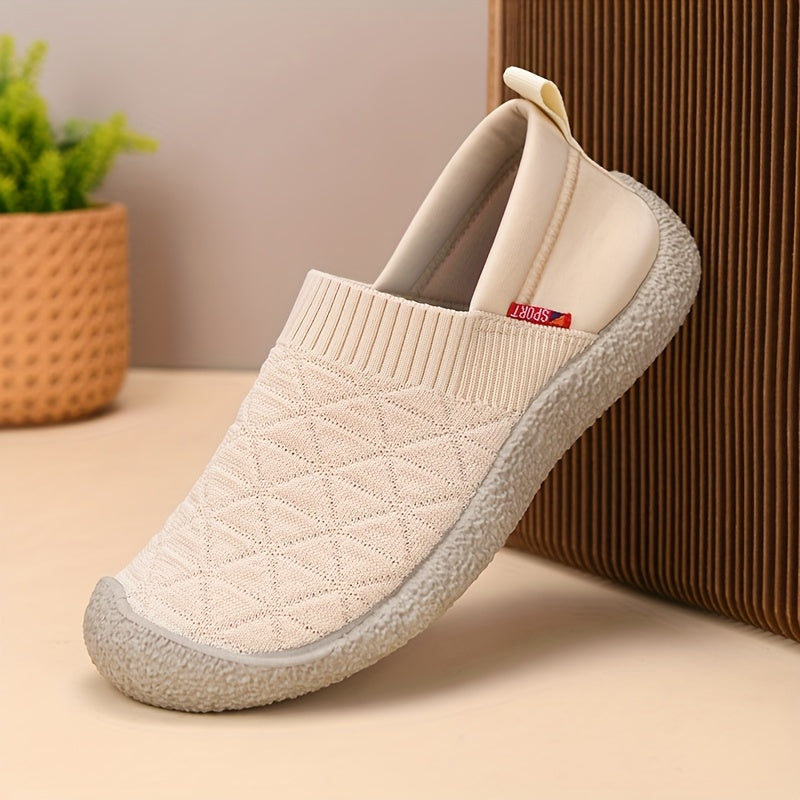 Damen Slip-On Strick Sneaker für Alltag und Freizeit