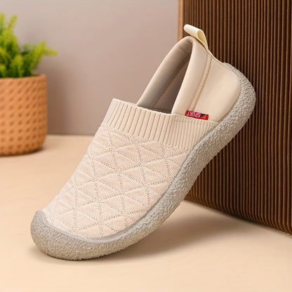 Damen Slip-On Strick Sneaker für Alltag und Freizeit
