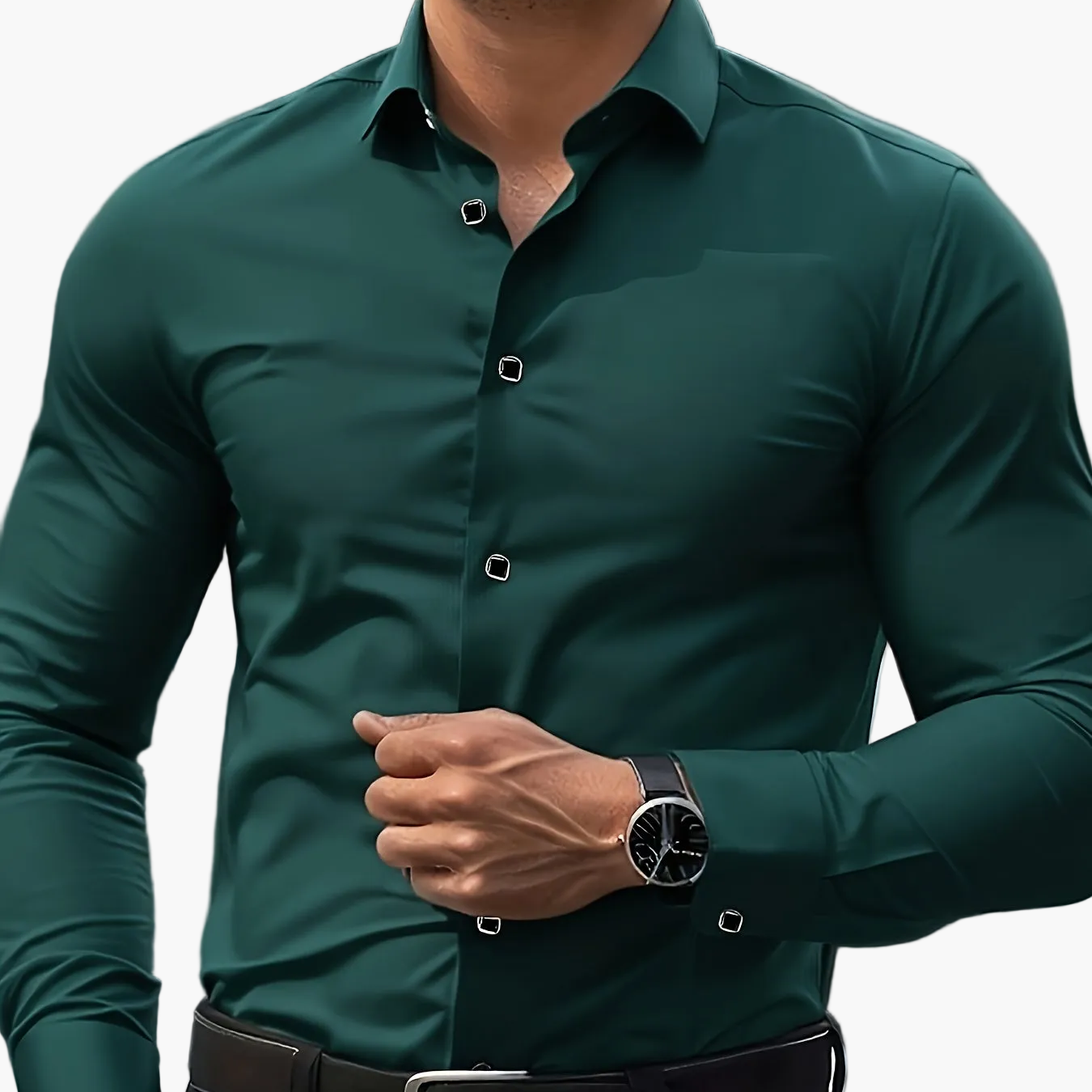 Elegantes Herren Businesshemd – Schmal geschnitten, modern, für Büro & Freizeit