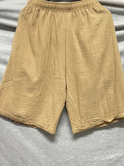 Herren Ethno-Shorts mit Aztekenmuster und Kordelzug – Modische Freizeithose für Sommer & Urlaub