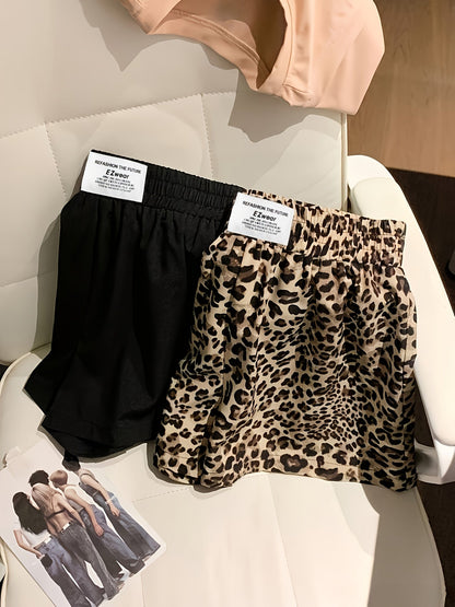 Damen Lounge-Shorts im Animal-Print, 2er-Pack – Bequeme Freizeitshorts für Zuhause und Alltag
