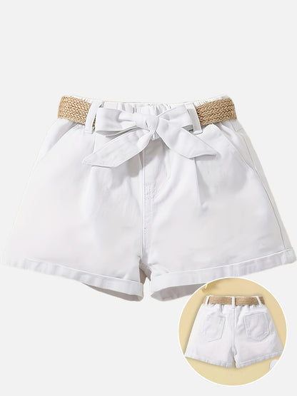Damen High Waist Paperbag Shorts mit Gürtel und Schleife – Eleganter Sommer-Look