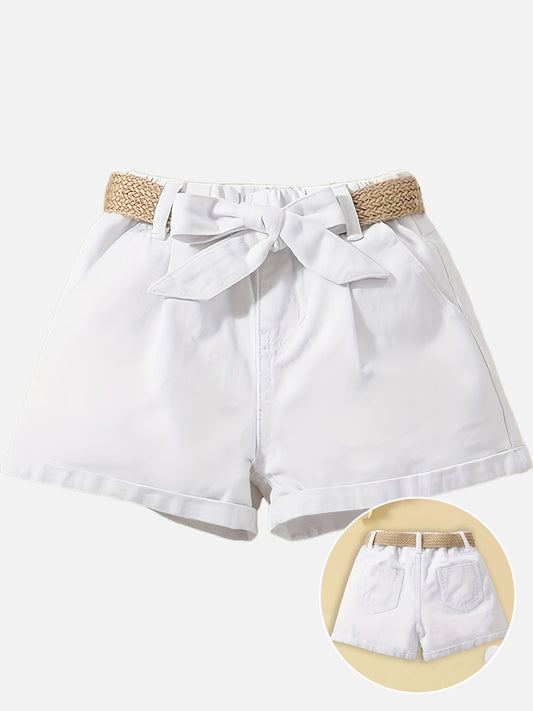Damen High Waist Paperbag Shorts mit Gürtel und Schleife – Eleganter Sommer-Look