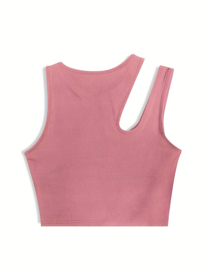Damen Asymmetrisches Cropped Tanktop für trendige Sommer-Looks