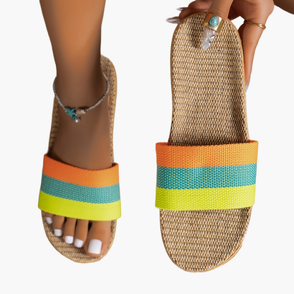Damen Komfort-Slipper Sandalen für den Sommer – Bequeme Freizeitschuhe mit offenem Zehenbereich