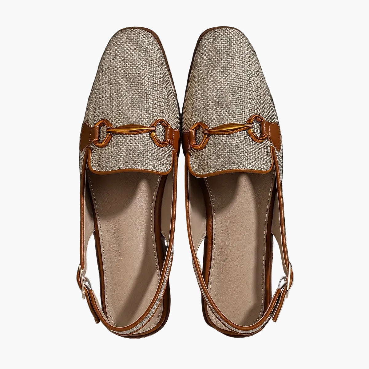 Damen-Slingback-Loafer im eleganten Casual-Stil – Bequeme Sommerschuhe mit Schnalle