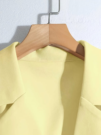Damen Elegante Ärmellose Weste mit Taillengürtel und Reverskragen – Business & Freizeit Chic