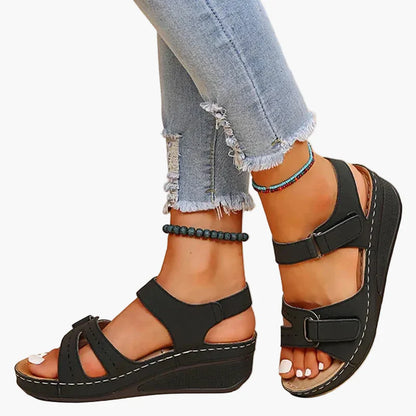 Damen Komfort-Wedgesandalen für Spaziergänge und Alltag – Ergonomisch, Modern, Verstellbar