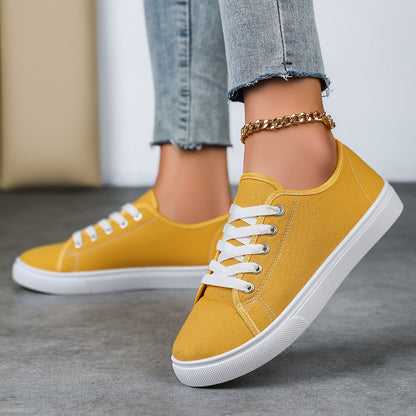 Damen Freizeit-Sneaker mit Schnürung – Bequeme Alltags-Schuhe im modernen Stil