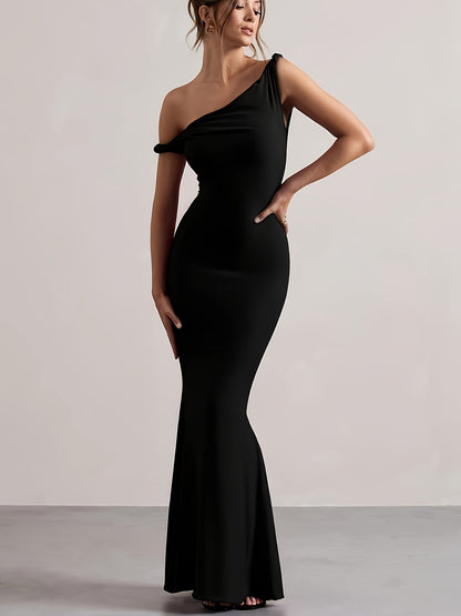 Damen Elegantes Abendkleid mit schulterfreiem Schnitt – Perfekt für festliche Anlässe und besondere Events