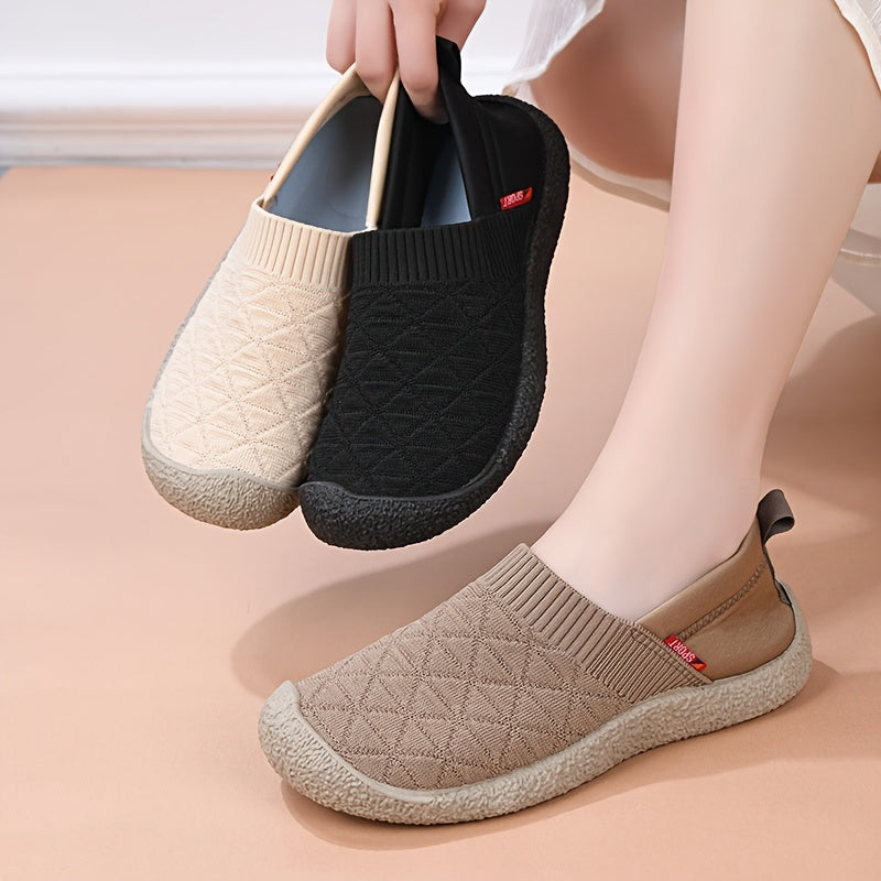 Damen Slip-On Strick Sneaker für Alltag und Freizeit