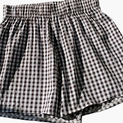 Damen Elegante High Waist Shorts mit Streifenmuster – Perfekt für Alltag & Freizeit