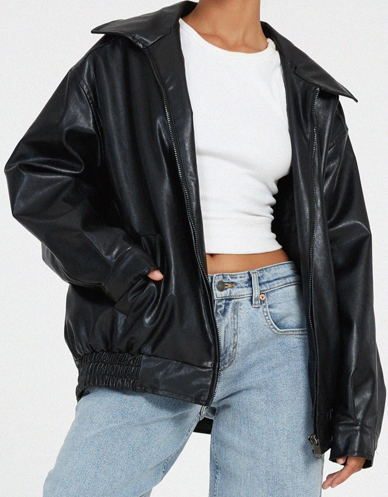 Elena - Lässige Veganem Lederjacke für Damen