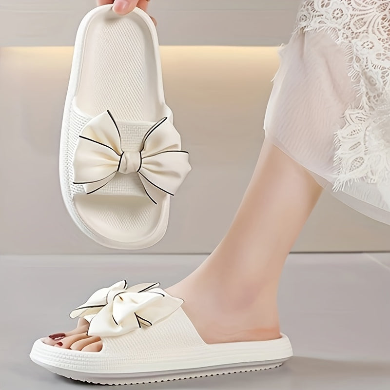 Damen Slide Sandalen mit Schleife – Stilvolle Freizeitschuhe für Garten und Alltag