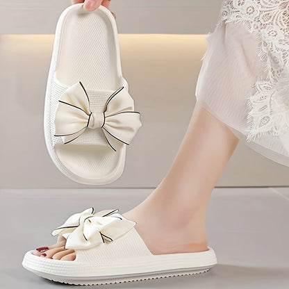 Damen Slide Sandalen mit Schleife – Stilvolle Freizeitschuhe für Garten und Alltag