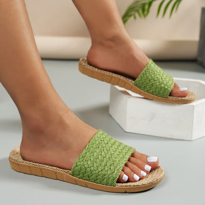 Damen Komfort-Slipper Sandalen für den Sommer – Bequeme Freizeitschuhe mit offenem Zehenbereich