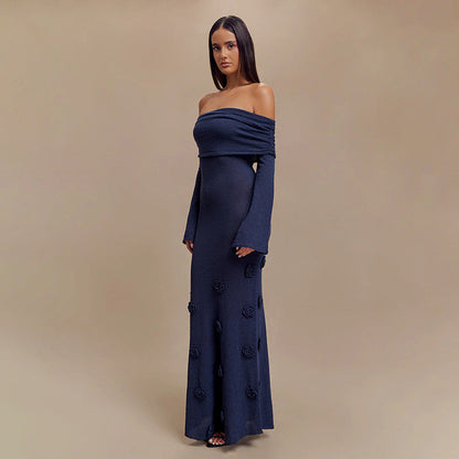 Adele – Strick-Badebluse mit Blumenmuster