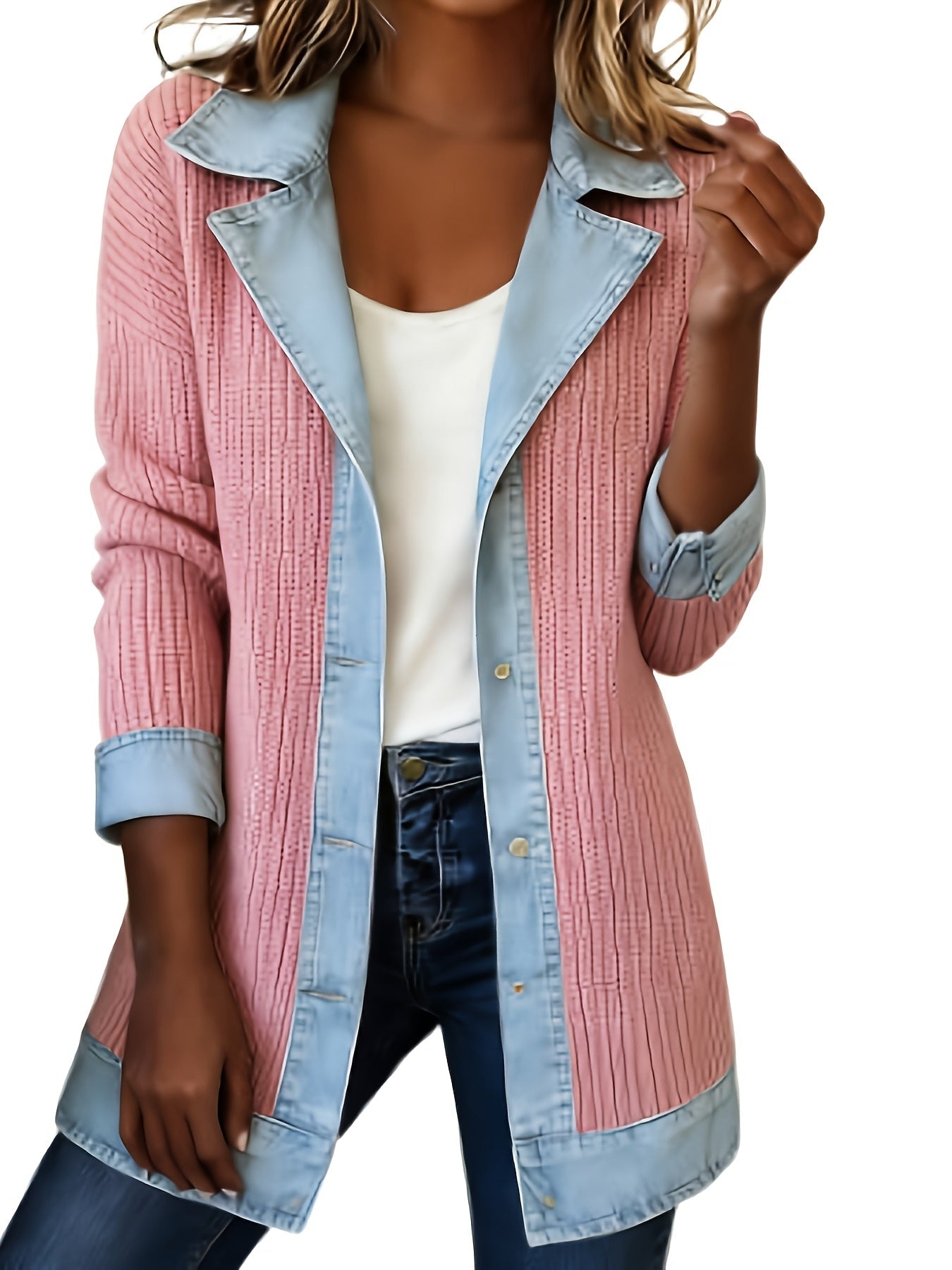 Damen Blazer im Denim-Look – Eleganter Casual Style für Business & Freizeit