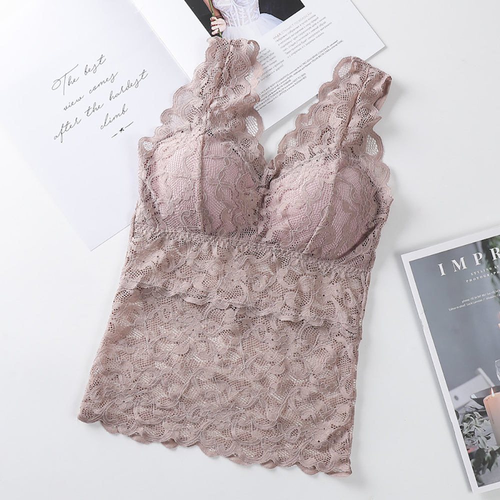 Heather – Spitzen-Wickeloberteil mit Brustpolster