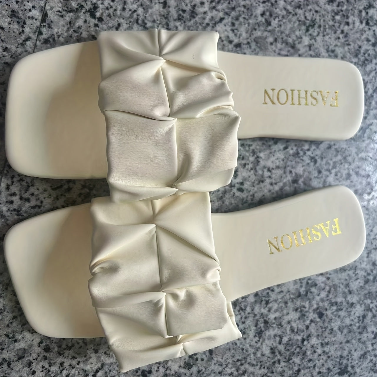 Damen Modische Slip-On Slides mit Gepolstertem Riemen – Bequeme Freizeitsandalen für Alltag & Freizeit