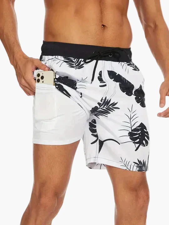 Herren Badeshorts mit Innenkompression – Moderne Badehose für Strand und Sport