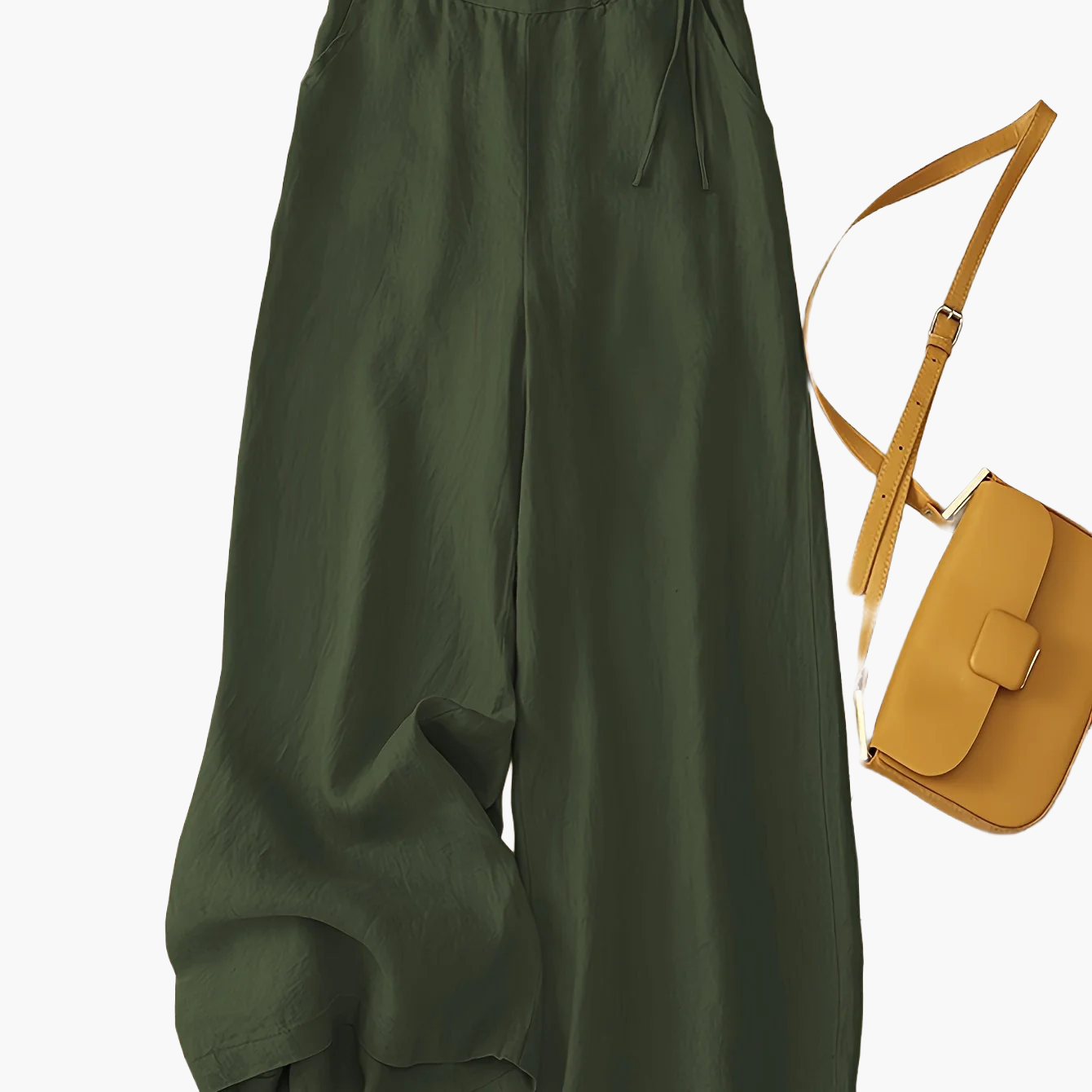 Damen Weite Freizeithose mit Kordelzug – Eleganter Sommer-Look für Alltag und Büro