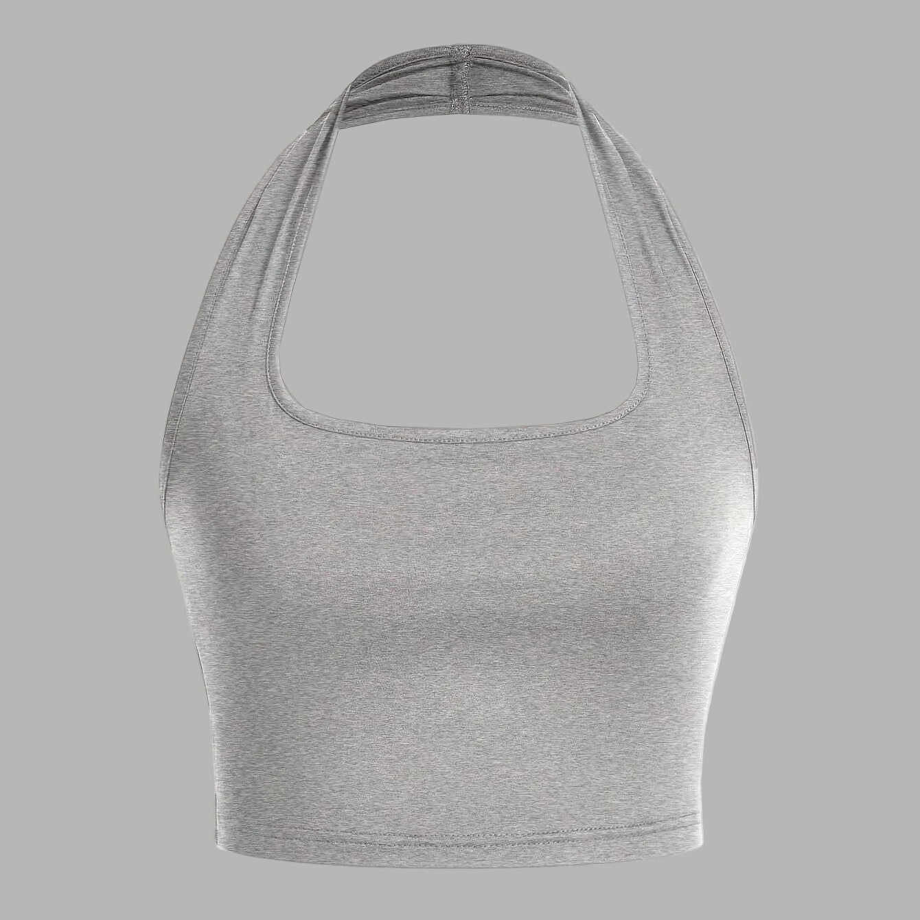 Damen Halterneck Crop Top – Rückenfrei, Sommer, Modisch, Freizeit