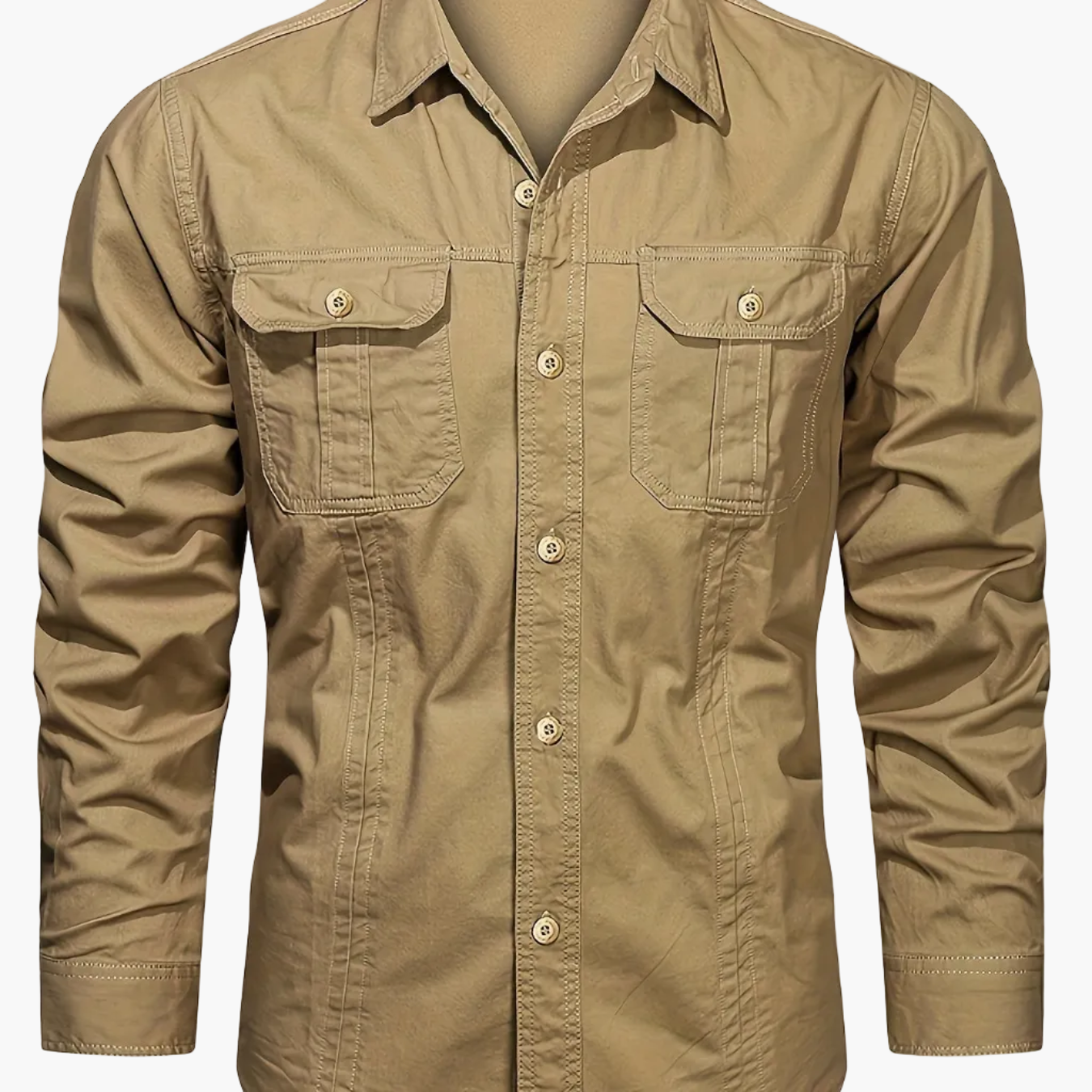 Herren Outdoor-Freizeithemd im Utility-Stil – Langarm, Casual, ideal für Abenteuer und Alltag