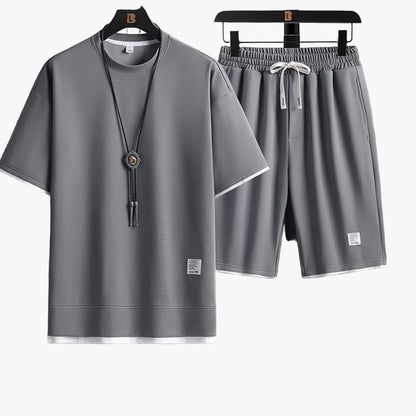 Herren Freizeit Outfit Set – Modernes T-Shirt und Shorts für Alltag & Sport