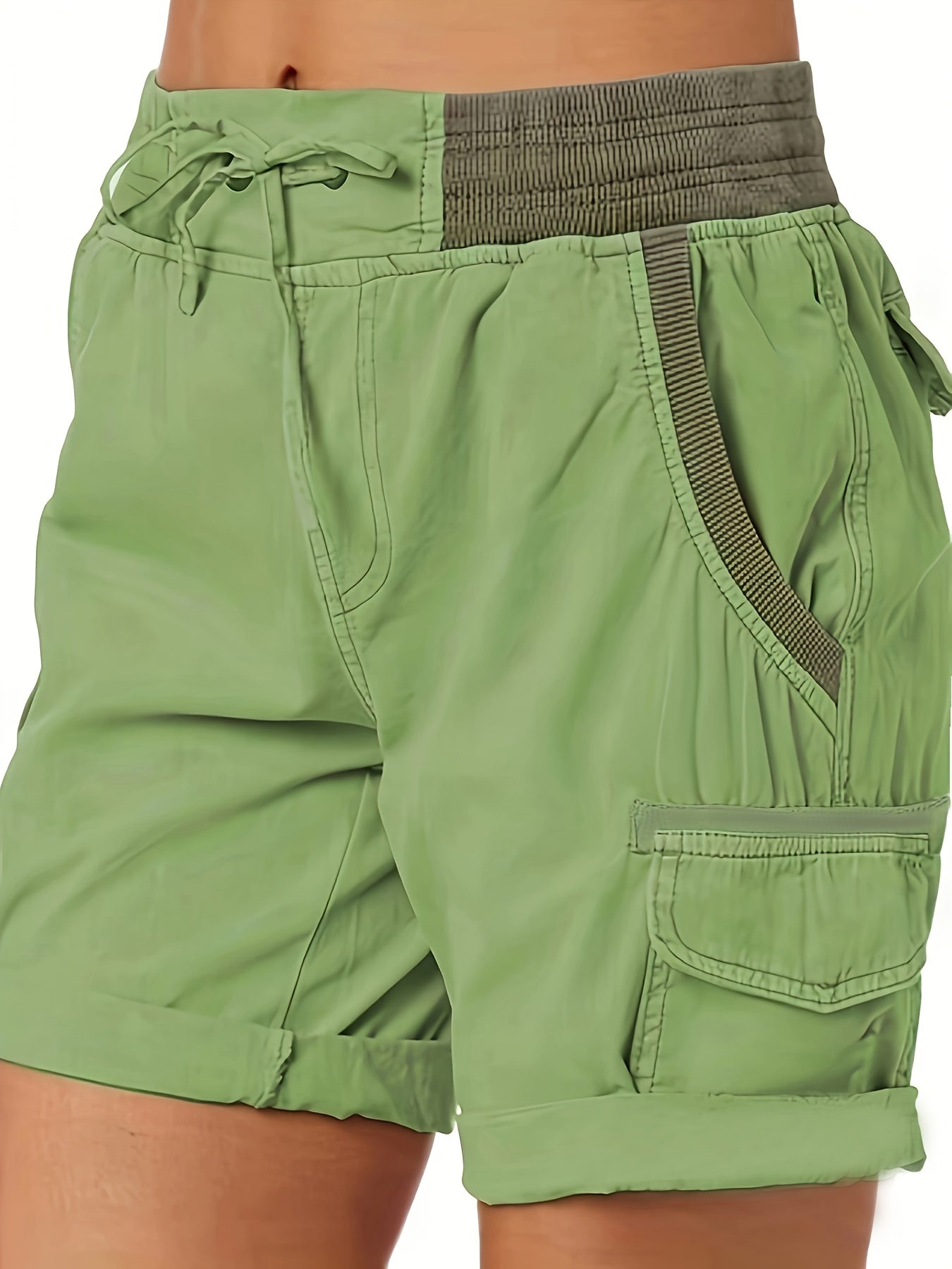Damen Cargo-Bermuda Shorts mit Kordelzug – Bequemer Freizeit-Style für Sommer & Alltag